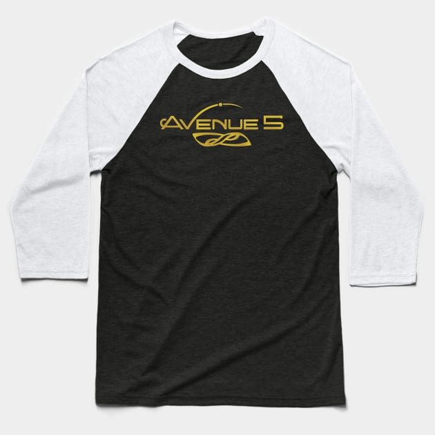 Avenue 5 Baseball T-Shirt by DeepSpaceDives